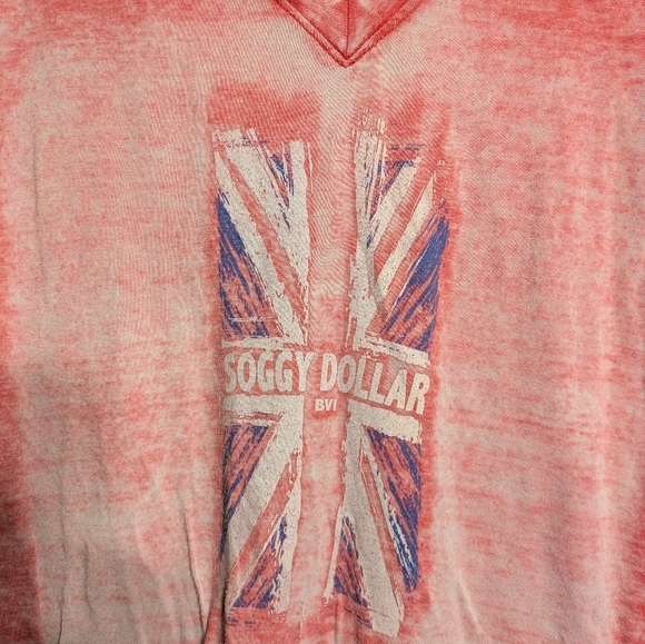 Unwind Women's Red V-Neck Top Size Large Pre-owned - Picture 4 of 7